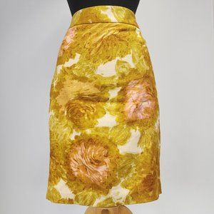 Talbots yellow floral Skirt [size 14]